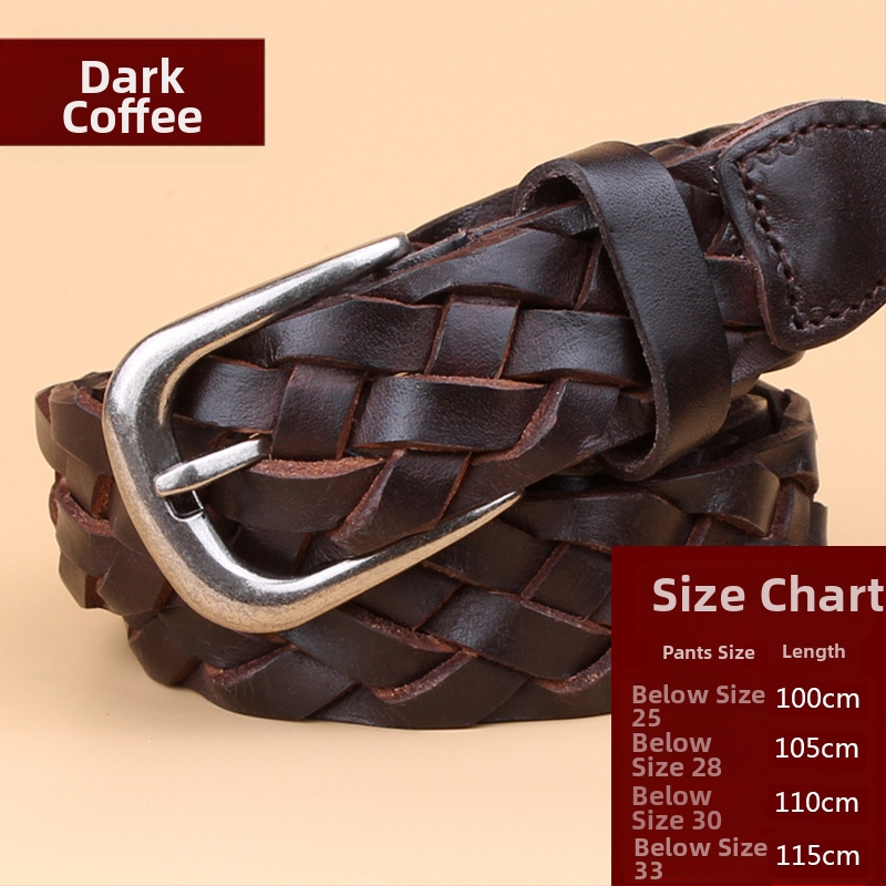 Curea din piele pentru femei, curea decorativă din piele țesută, la modă, curea vintage pentru femei, cataramă cu știft, comerț exterior, en-gros din fabrică