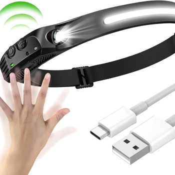 Nauji tarpvalstybiniai banguojantys indukciniai COB žibintai lauko dviračių žibintai su USB įkrovimu naktiniams bėgimo žibintams su stipriais šviesos žibintais su silicio įkrova