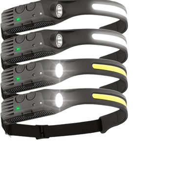 Nauji tarpvalstybiniai banguojantys indukciniai COB žibintai lauko dviračių žibintai su USB įkrovimu naktiniams bėgimo žibintams su stipriais šviesos žibintais su silicio įkrova