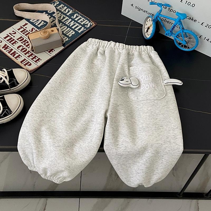 Berniukų ir mergaičių pavasario ir rudens naujos kelnės trimatės animacinių filmukų laisvalaikio sportinės kelnės ilgos kelnės šuniukų kišenės jogger sportinės kelnės