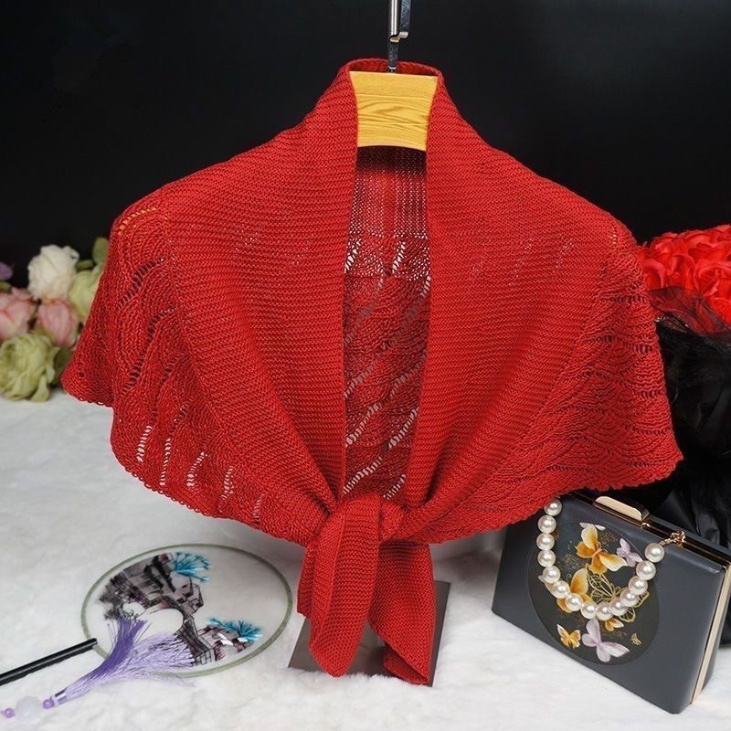 Naujas japoniško stiliaus oro kondicionieriumi vėsinamas mažas skara universalus pavasario, vasaros, rudens megztas tuščiaviduris kaklą apsaugantis kardiganas, gamintojas