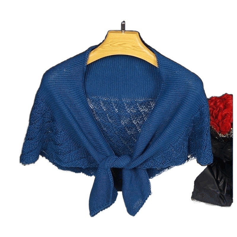 Naujas japoniško stiliaus oro kondicionieriumi vėsinamas mažas skara universalus pavasario, vasaros, rudens megztas tuščiaviduris kaklą apsaugantis kardiganas, gamintojas