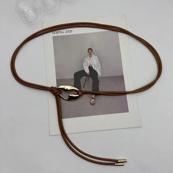 Αξεσουάρ ζώνης Advanced Sense Γυναικείο διακοσμητικό φόρεμα πουλόβερ παλτό μέση σχοινί κόμπος μικρό δερμάτινο σχοινί λεπτό 2025 νέο στυλ