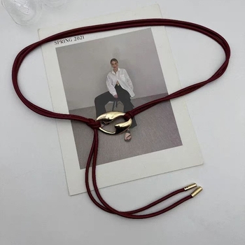 Αξεσουάρ ζώνης Advanced Sense Γυναικείο διακοσμητικό φόρεμα πουλόβερ παλτό μέση σχοινί κόμπος μικρό δερμάτινο σχοινί λεπτό 2025 νέο στυλ