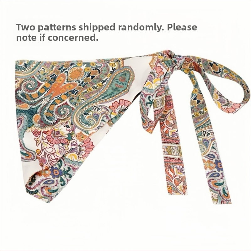 Aukštos klasės puokštė su plačiu juosmeniu, hiphopo šokėjos mados dekoratyvinė suknelė, bohemiškas etninis trikampio formos klubų šalikas