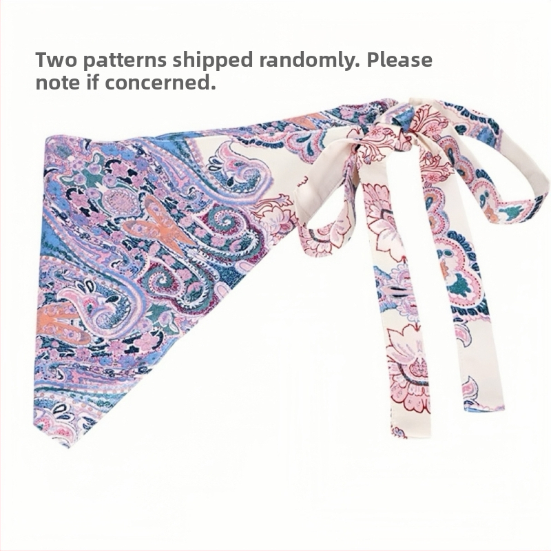 Aukštos klasės puokštė su plačiu juosmeniu, hiphopo šokėjos mados dekoratyvinė suknelė, bohemiškas etninis trikampio formos klubų šalikas