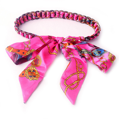 Kórejský módny stužkový opasok so sukňou Jednoduchý univerzálny dekoratívny džínsový dámsky super dlhý tkaný stužkový opasok