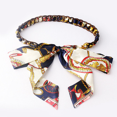 Kórejský módny stužkový opasok so sukňou Jednoduchý univerzálny dekoratívny džínsový dámsky super dlhý tkaný stužkový opasok