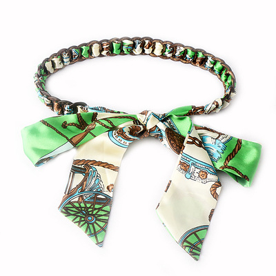 Kórejský módny stužkový opasok so sukňou Jednoduchý univerzálny dekoratívny džínsový dámsky super dlhý tkaný stužkový opasok