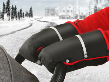 Ζεστά γάντια για καρότσι μωρού, χειμωνιάτικα, αντιανεμικά και κρύα, γάντια καροτσιού από βελούδο και χοντρό μαλλί, απευθείας από το εργοστάσιο