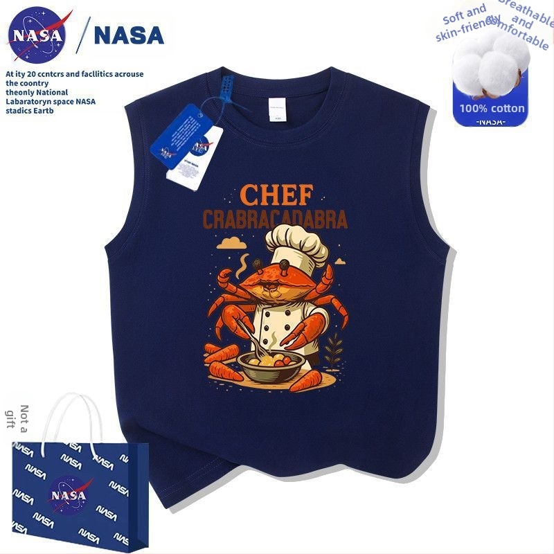 Nasa dječja apstraktna majica kratkih rukava Saturn Ox Mountain Sea, klasična, od čistog pamuka, ljetna nova majica srednje i velike veličine, veličina 2025.