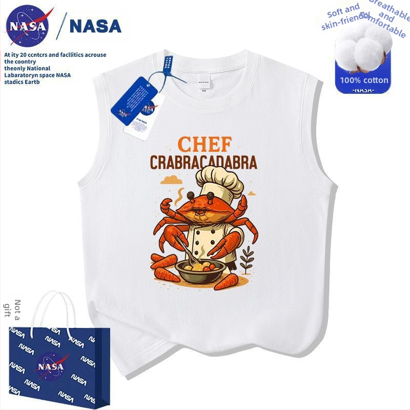 Nasa dječja apstraktna majica kratkih rukava Saturn Ox Mountain Sea, klasična, od čistog pamuka, ljetna nova majica srednje i velike veličine, veličina 2025.