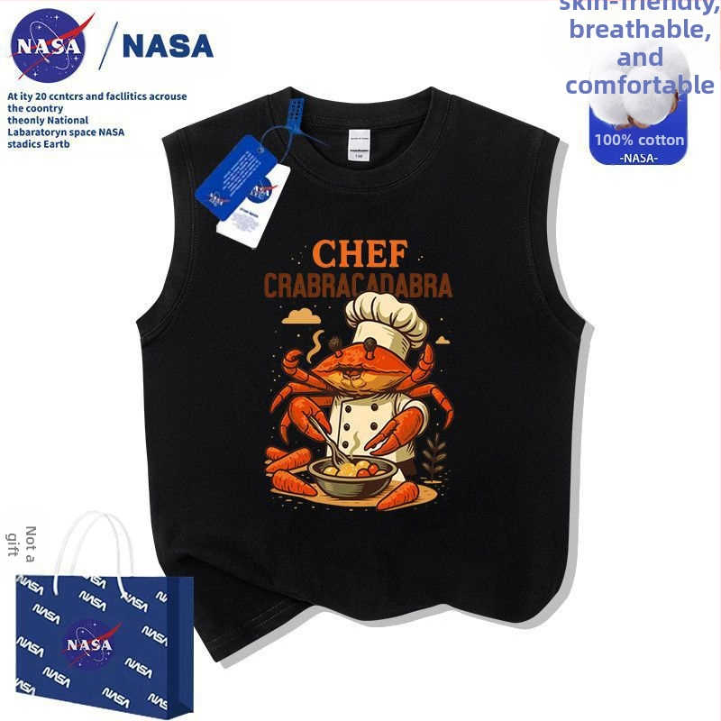 Nasa dječja apstraktna majica kratkih rukava Saturn Ox Mountain Sea, klasična, od čistog pamuka, ljetna nova majica srednje i velike veličine, veličina 2025.