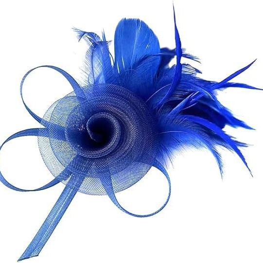 Nauji tarpvalstybiniai nuotakos vestuvių tinklelio plaukų aksesuarai Arbatėlės žirgų lenktynių festivalio moteriški aksesuarai scenos plunksnų skrybėlė