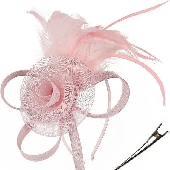 Nauji tarpvalstybiniai nuotakos vestuvių tinklelio plaukų aksesuarai Arbatėlės žirgų lenktynių festivalio moteriški aksesuarai scenos plunksnų skrybėlė