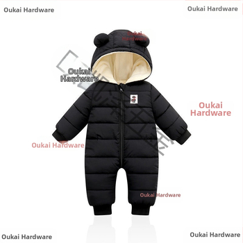 Ρούχα για μωρά με βαμβακερή επένδυση, χειμωνιάτικα ρούχα, βελούδινα και ολόσωμα ρούχα από βαμβάκι με πυκνή πούπουλα για αγόρια και κορίτσια, βρεφικά μπουφάν
