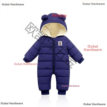 Ρούχα για μωρά με βαμβακερή επένδυση, χειμωνιάτικα ρούχα, βελούδινα και ολόσωμα ρούχα από βαμβάκι με πυκνή πούπουλα για αγόρια και κορίτσια, βρεφικά μπουφάν