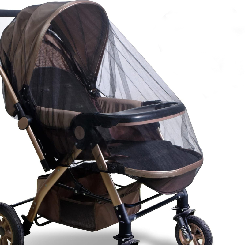 Plasă de țânțari pentru cărucior pentru bebeluși, plasă de țânțari neutră, criptată, acoperire completă, anti-țânțari, rezistentă la praf, pentru cărucior, husă de protecție