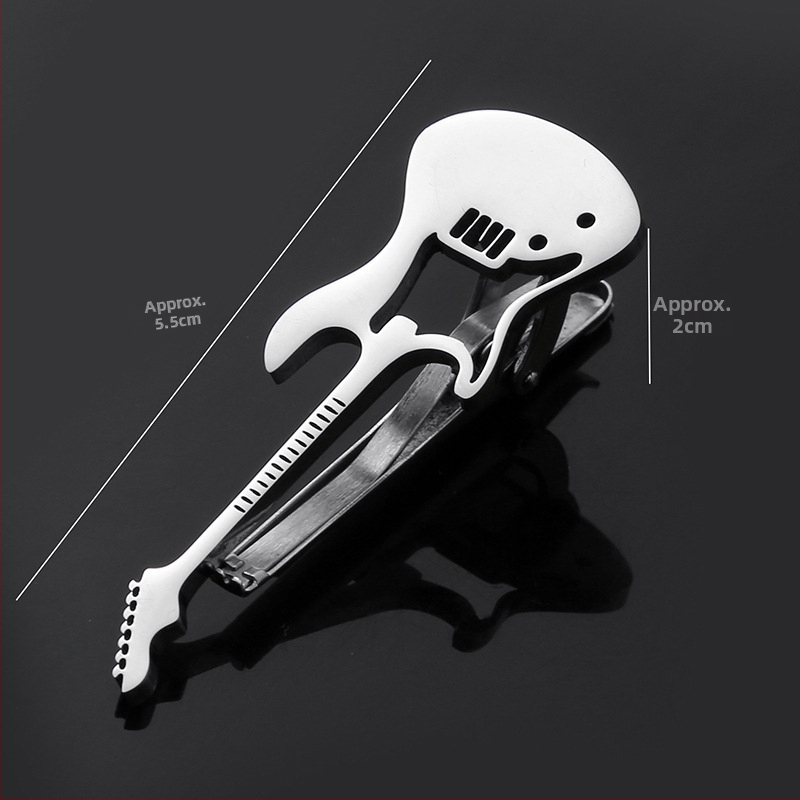 Музикална щипка за вратовръзка, китара, музикална нота, стил пиано, мъжка щипка за сватбен костюм, метална модна щипка за яка за сигурност