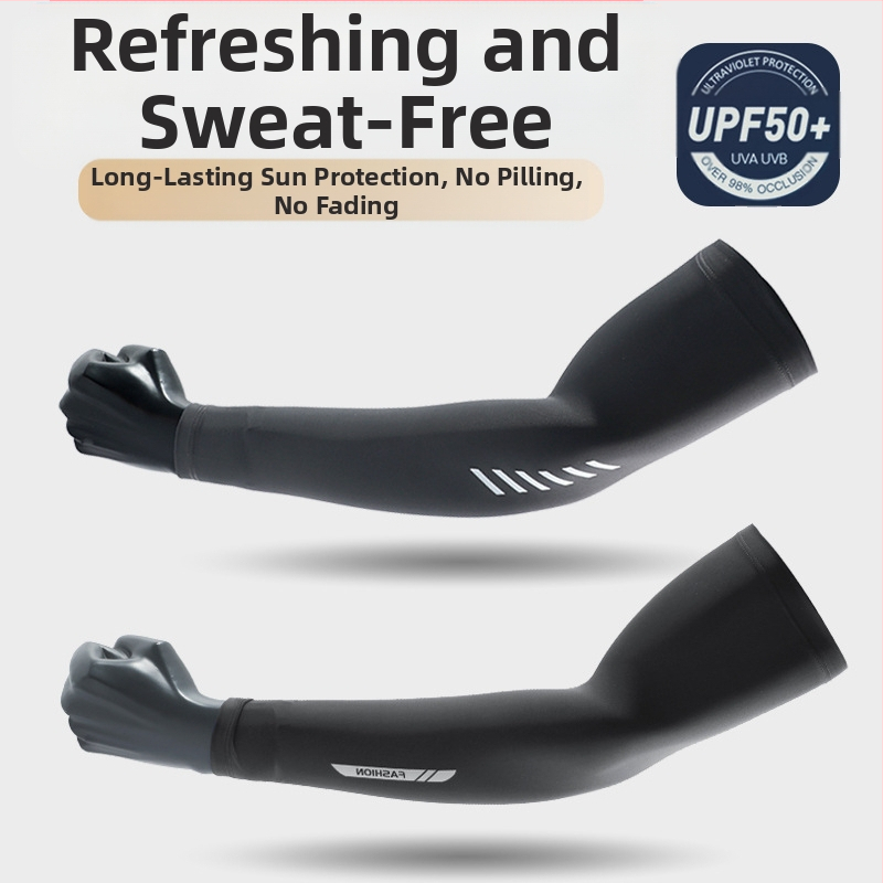 Мъжки летен слънцезащитен ръкав за лед, абсорбиращ потта, дишащ, UV защита, защита на ръцете при шофиране на открито, Ice Silk, на едро