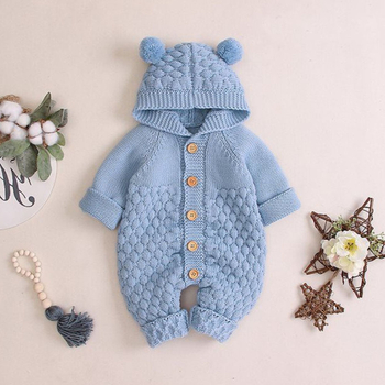 Beebi kootud kombinesoon kevad- ja sügisene soe romper poistele ja tüdrukutele armas vastsündinuriided