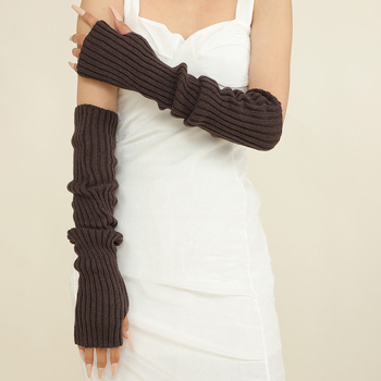 Mănuși tricotate calde, cu degete lungi și cu degete deschise, vânzare fierbinte