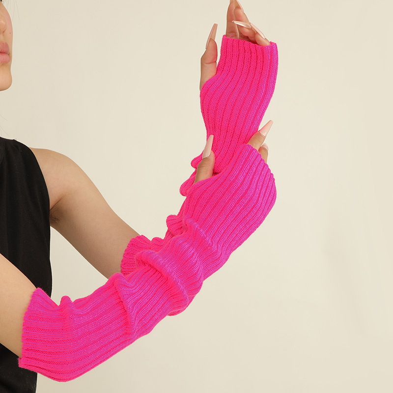 Mănuși tricotate calde, cu degete lungi și cu degete deschise, vânzare fierbinte