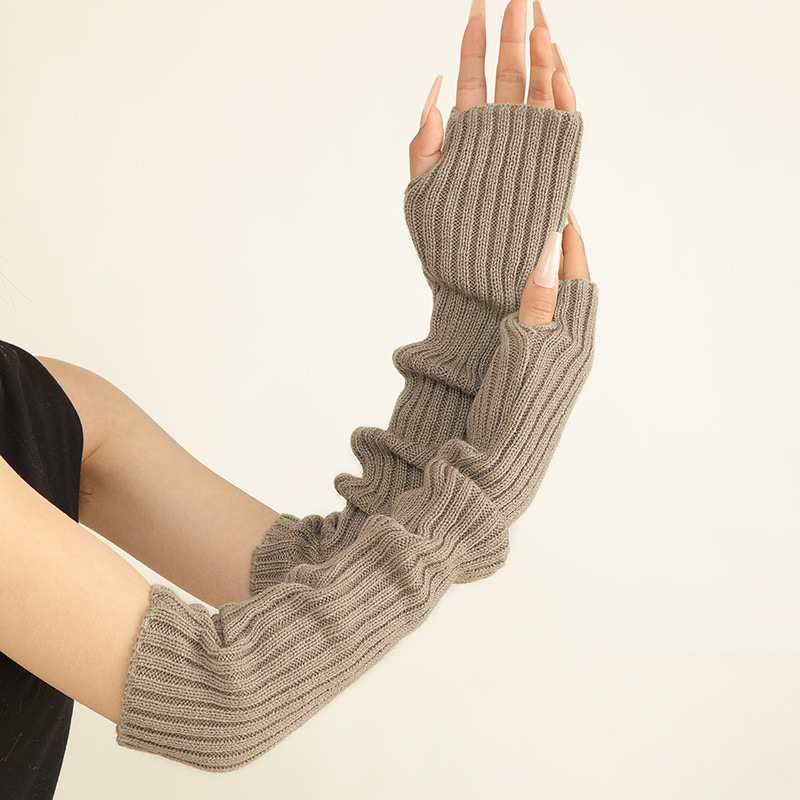 Mănuși tricotate calde, cu degete lungi și cu degete deschise, vânzare fierbinte