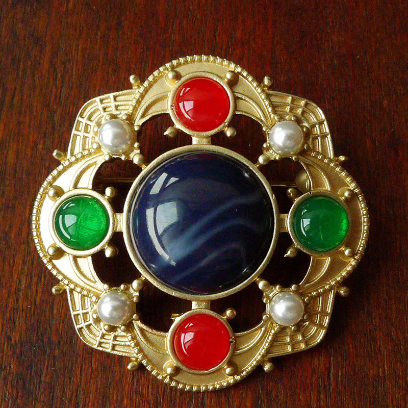 Broșă vintage barocă retro pentru palat, broșă medievală, pulover, accesorii pentru îmbrăcăminte, en-gros