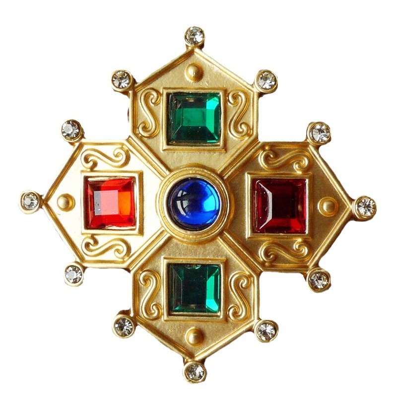 Broșă vintage barocă retro pentru palat, broșă medievală, pulover, accesorii pentru îmbrăcăminte, en-gros