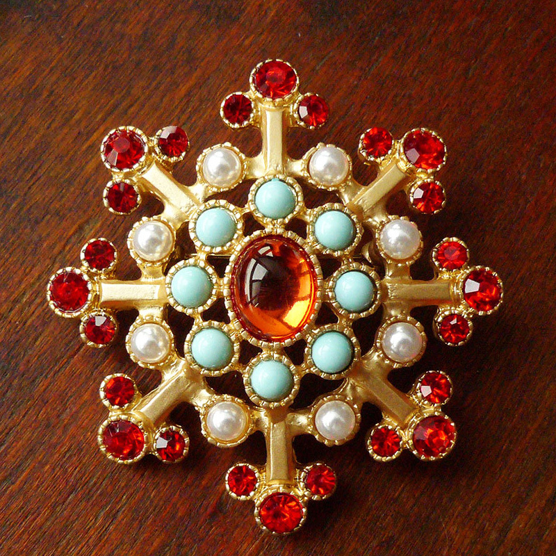 Broșă vintage barocă retro pentru palat, broșă medievală, pulover, accesorii pentru îmbrăcăminte, en-gros