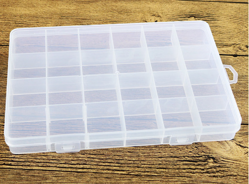 10 grotelių, 15 grotelių, 24 grotelių, gamintojo fiksuota plastikinė laikymo dėžė, žvejybos įranga, papuošalai, karoliukai, dalys, laikymas, kosmetikos laikymo krepšys