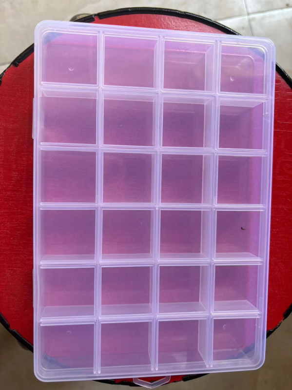 10 grotelių, 15 grotelių, 24 grotelių, gamintojo fiksuota plastikinė laikymo dėžė, žvejybos įranga, papuošalai, karoliukai, dalys, laikymas, kosmetikos laikymo krepšys