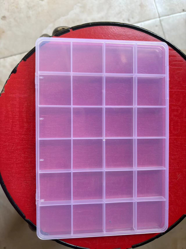 10 grotelių, 15 grotelių, 24 grotelių, gamintojo fiksuota plastikinė laikymo dėžė, žvejybos įranga, papuošalai, karoliukai, dalys, laikymas, kosmetikos laikymo krepšys