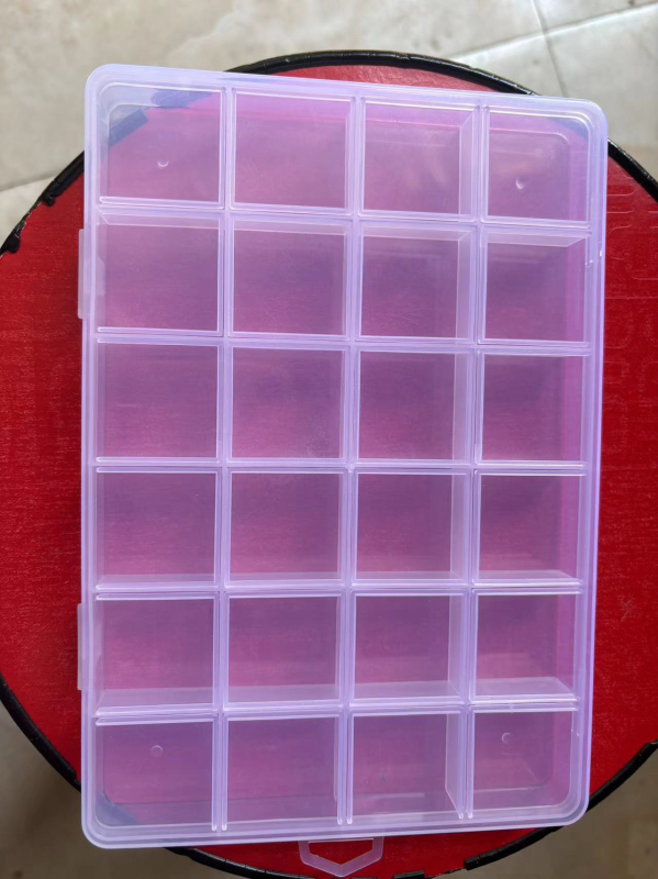 10 grotelių, 15 grotelių, 24 grotelių, gamintojo fiksuota plastikinė laikymo dėžė, žvejybos įranga, papuošalai, karoliukai, dalys, laikymas, kosmetikos laikymo krepšys