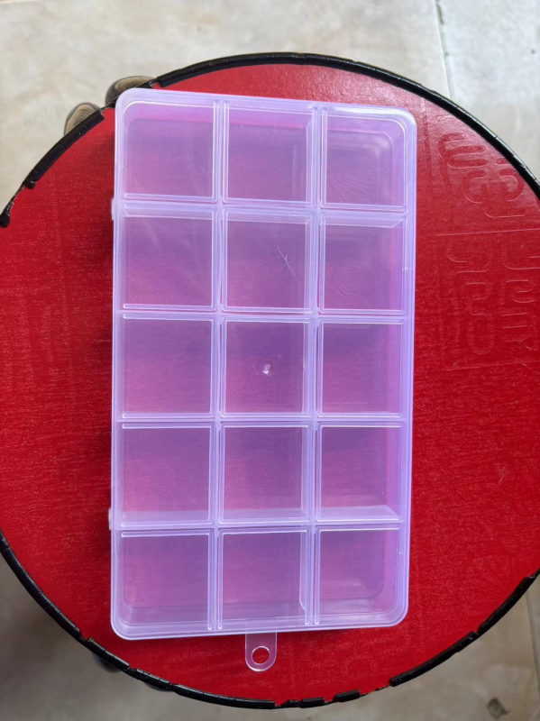 10 grotelių, 15 grotelių, 24 grotelių, gamintojo fiksuota plastikinė laikymo dėžė, žvejybos įranga, papuošalai, karoliukai, dalys, laikymas, kosmetikos laikymo krepšys