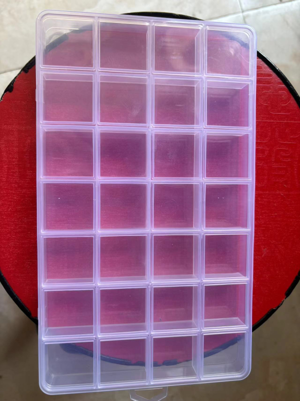 10 grotelių, 15 grotelių, 24 grotelių, gamintojo fiksuota plastikinė laikymo dėžė, žvejybos įranga, papuošalai, karoliukai, dalys, laikymas, kosmetikos laikymo krepšys