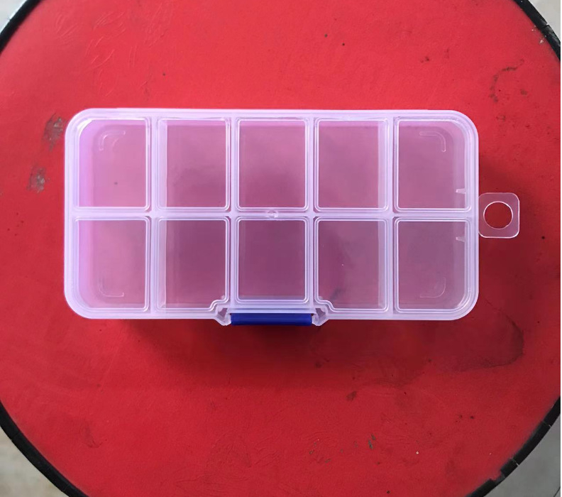 10 grotelių, 15 grotelių, 24 grotelių, gamintojo fiksuota plastikinė laikymo dėžė, žvejybos įranga, papuošalai, karoliukai, dalys, laikymas, kosmetikos laikymo krepšys