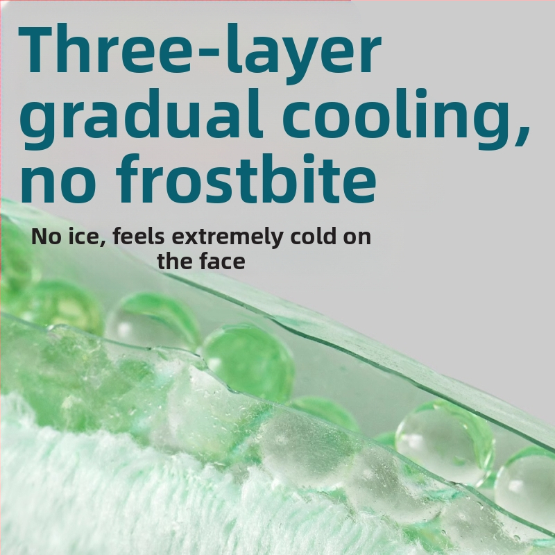 Маска за леден компрес, студена компресионна маска за очи, торбичка с лед, маска за лице с торбичка с лед, следоперативно възстановяване, горещ компрес, охлаждаща памучна маска за лице за цялото лице