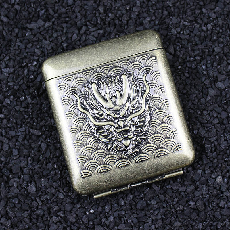 Creative Gangster 3 Open 20 Pack Knurling Vintage Constantine metāla cigarešu klipsis personalizēts vīriešu cigarešu maciņš ārējā tirdzniecība