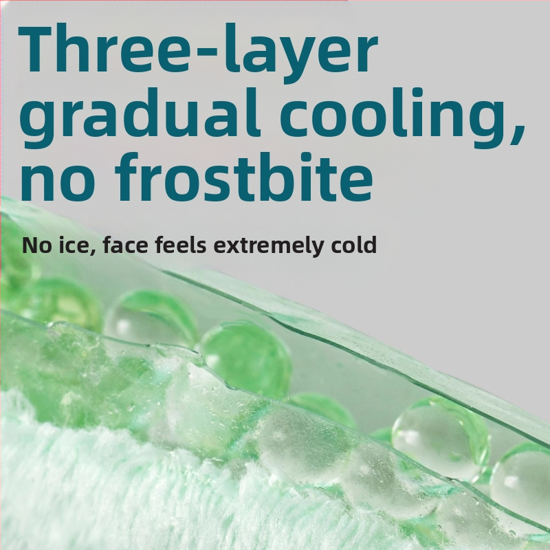 Маска за леден компрес, студена компресионна маска за очи, торбичка с лед, маска за лице с торбичка с лед, следоперативно възстановяване, горещ компрес, охлаждаща памучна маска за лице за цялото лице