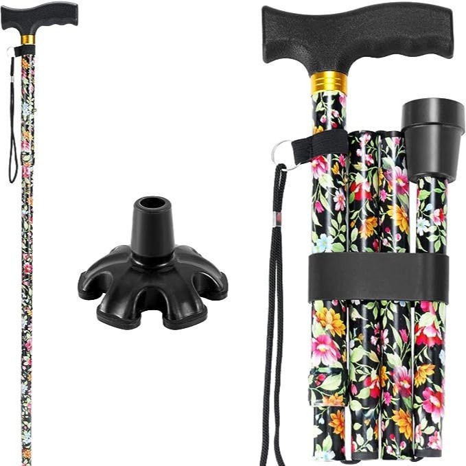 Kangbanjun sa špecializuje na všetky hlavné cezhraničné potlačené päťdielne kvetinové zosilnené skladacie barle pre seniorov a teleskopické barle.