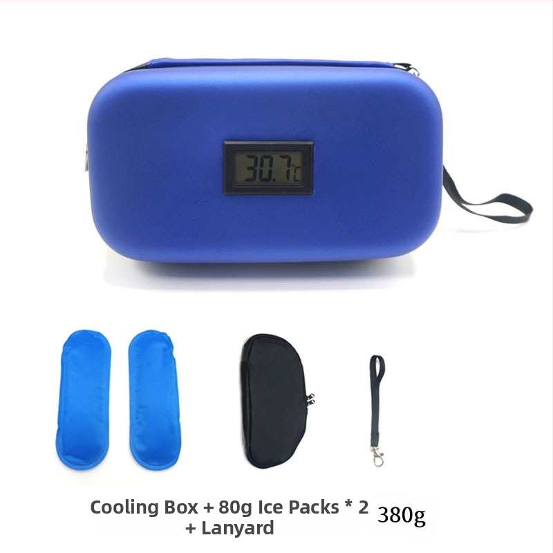 na sklade Amazon Explosions Inzulínová chladnička EVA Prenosná vonkajšia chladnička s teplomerom Vrecko na ľad Zachovanie chladu