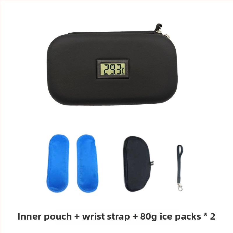 na sklade Amazon Explosions Inzulínová chladnička EVA Prenosná vonkajšia chladnička s teplomerom Vrecko na ľad Zachovanie chladu