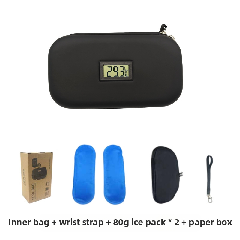 na sklade Amazon Explosions Inzulínová chladnička EVA Prenosná vonkajšia chladnička s teplomerom Vrecko na ľad Zachovanie chladu