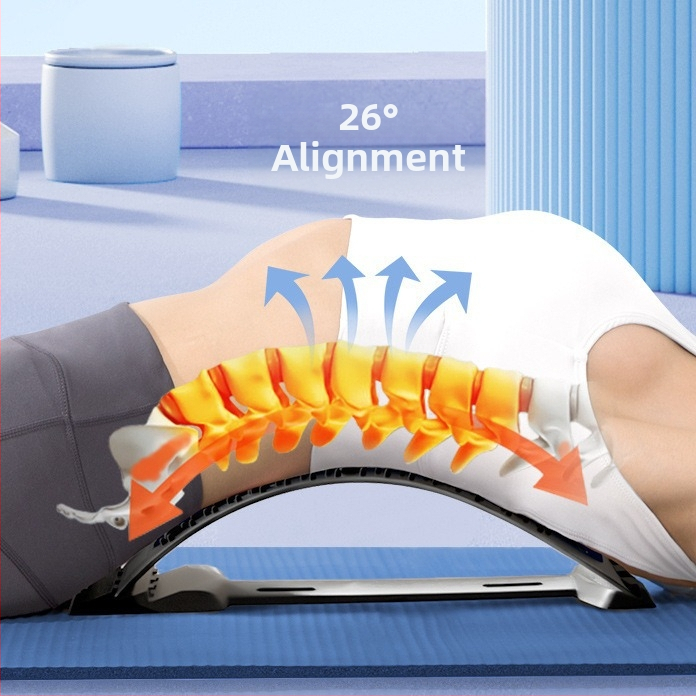 Устройство за успокояване на лумбалния отдел на гръбначния стълб с четири нива, разтягане на талията, корекция на масажа в дома, гръбначен стълб, разтягане на шийния отдел на гръбначния стълб, спомагателна фитнес плоча за талия