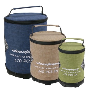 Īpaša golfa bumbiņu soma, lielas ietilpības soma, plakana dibena šasijas līdzsvars, pret kritieniem, ar roktura komplektu, jauna