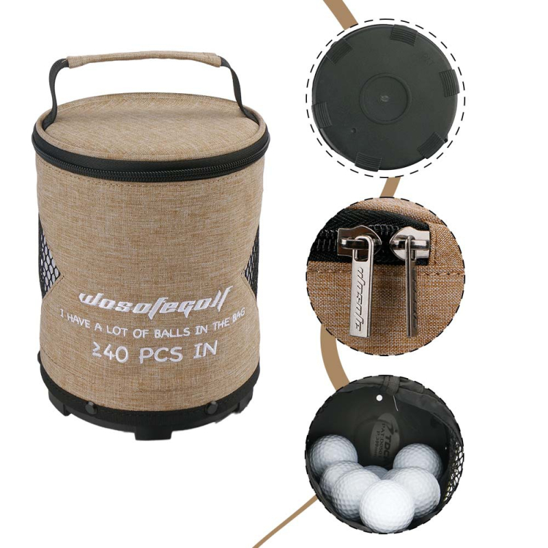 Geantă specială pentru mingi de golf, geantă de mare capacitate, cu fund plat, șasiu echilibrat anti-cădere cu kit de prindere, nouă