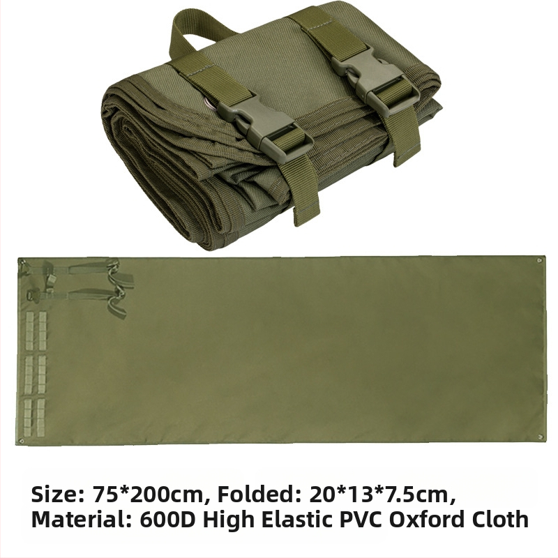 Āra aprīkojuma pārnēsājamais paklājiņš motociklu kempinga piknika paklājiņš saliekams ūdensizturīgs un mitrumizturīgs taktiskās apmācības maskēšanās šaušanas paklājiņš