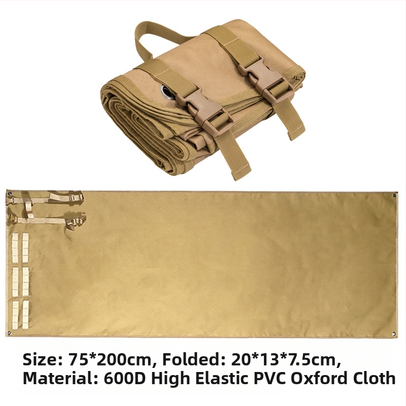 Āra aprīkojuma pārnēsājamais paklājiņš motociklu kempinga piknika paklājiņš saliekams ūdensizturīgs un mitrumizturīgs taktiskās apmācības maskēšanās šaušanas paklājiņš